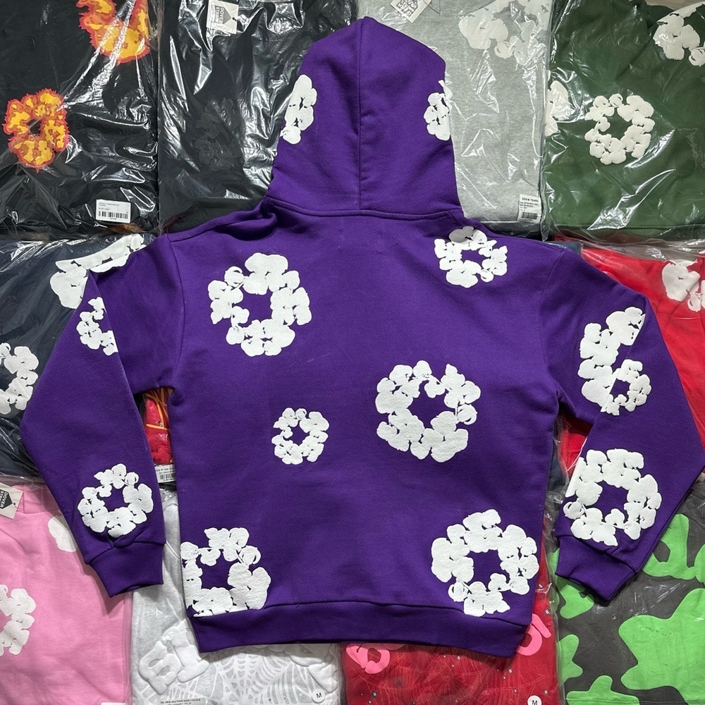 Denim Tears The Cotton Wreath Hoodie ‘Purple’ - Picture 3 of 7